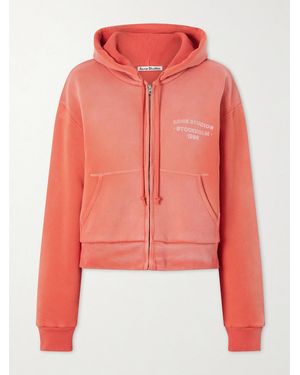 Acne Studios Feida U Sunkissed Printed Ribbed Jersey Sweatshirt - Red