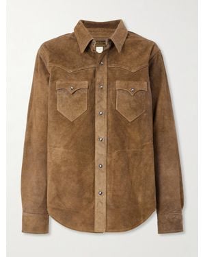 RRL Willet Jacke Aus Veloursleder - Braun