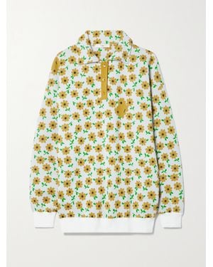 Tibi Oversized Floral-Jacquard Sweatshirt - Yellow