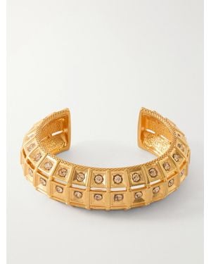 Sonia Petroff Lobster Vibe-Plated Crystal Cuff - Metallic