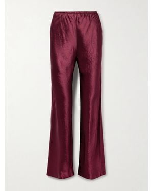 Maria McManus Crinkled-Satin Pants - Red