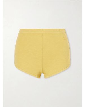 ÉTERNE Cotton-Jersey Shorts - Yellow