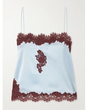 Doen Avelaine Lace-Trimmed Silk-Satin Cami - White
