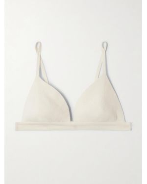 Gabriela Hearst Chevier Ribbed Wool Triangle Bralette - Natural