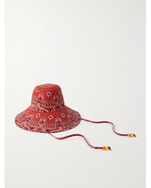 Call it By Your Name Capeline Reversible Cotton Bucket Hat - Red