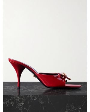 Versace Opera Mules Aus Lackleder Mit Verzierungen - Rot