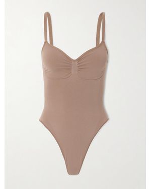 Skims Seamless Sculpt Thong Bodysuit - Natural