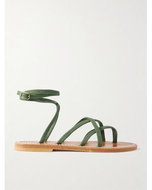 K. Jacques Zenobie Suede Sandals - Green
