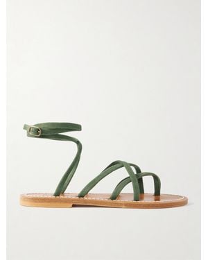 K. Jacques Zenobie Suede Sandals - Green