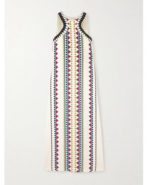 La DoubleJ Racer Crepe De Chine Dress - White