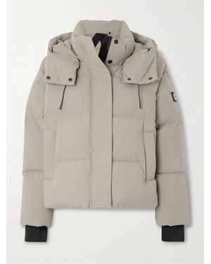 Rudsak Danna Appliquéd Quilted Hooded Soft-Stretch Down Ski Jacket - Natural