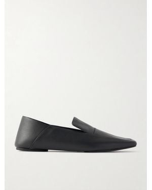St. Agni Minimal Leather Loafers - Black