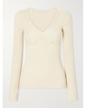 Stella McCartney Ribbed Cotton-Blend Jumper - Natural