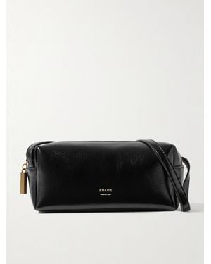 KHAITE Kye Glossed-Leather Shoulder Bag - Black
