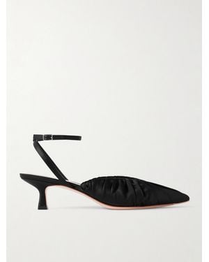 Loeffler Randall Rio Ruched Satin Pumps - White