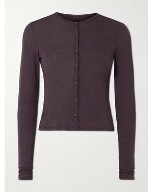 Skims Sheer Modal Cardigan – Phoenix – Cardigan Aus Einer Modalmischung - Lila