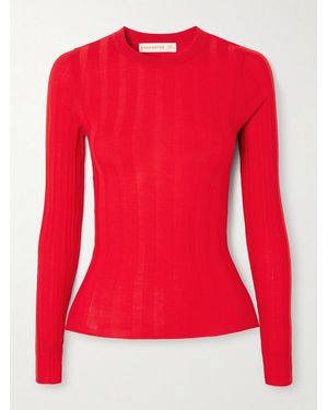 &Daughter Ribbed Wool Jumper - Red