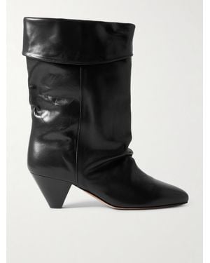 Isabel Marant Dalby Leather Ankle Boots - Black