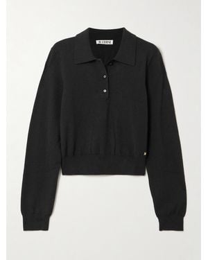 ÉTERNE Journey Cashmere Polo Shirt - Black