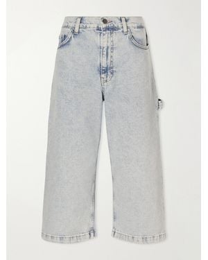Sanderlak Low-Rise Wide-Leg Cropped Jeans - Blue