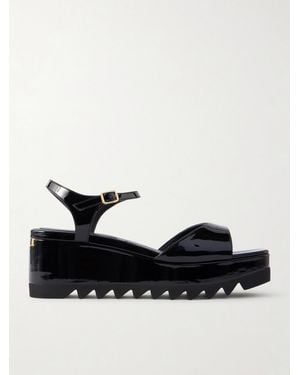 Stella McCartney Elyse Patent Platform Sandals - Schwarz