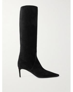 Dolce & Gabbana Mun Suede Knee Boots - Black