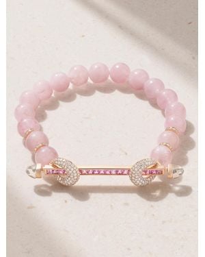 ANANYA Bracelet En Or 18 Carats (750/1000) Et Pierres Multiples Chakra - Rose