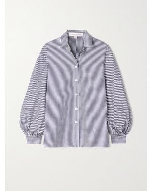 Carolina Herrera Striped Cotton-Poplin Shirt - Purple