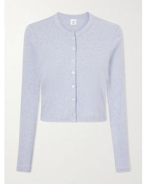 Leset Nando Cotton-Jersey Cardigan - Blue