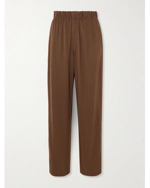 ÉTERNE Lounge Cotton And Modal-Blend Jersey Pants - Brown