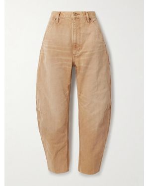 Polo Ralph Lauren Cropped Cotton-Canvas Barrel-Leg Trousers - Natural