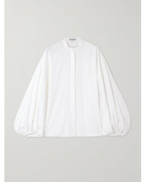 Alaïa Cotton-Poplin Blouse - White