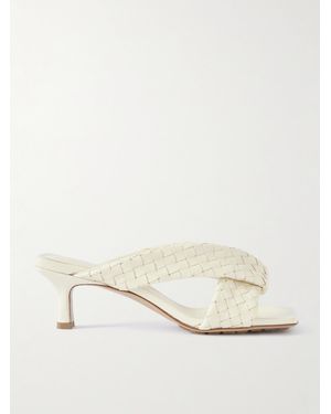 Bottega Veneta Riva Mules Aus Intrecciato-Leder - Natur