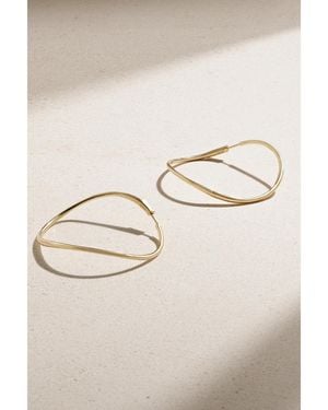 Anita Ko Twisted 18-Karat Hoop Earrings - Natural