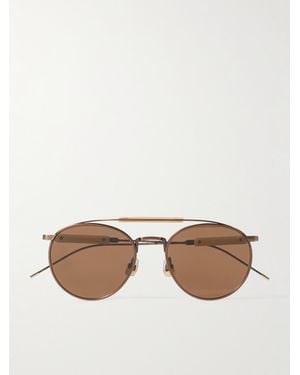 Brunello Cucinelli Pilotensonnenbrille Aus Metall Und Azetat - Natur