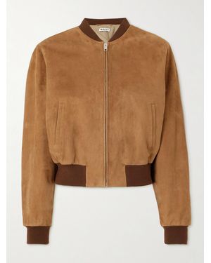 Bally Suede Bomber Jacket - Brown