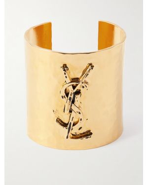 Saint Laurent Cassandre-Tone Cuff - Metallic
