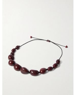 Hunting Season The Statement Tagua And Leather Necklace - Natural