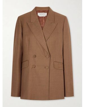 Gabriela Hearst Angela Wool Double-Breasted Blazer - Brown