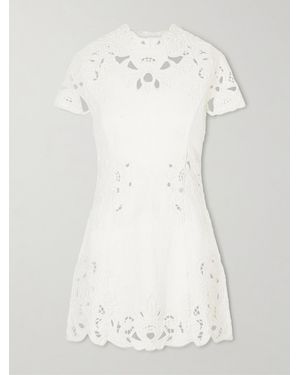Cult Gaia Zafira Guipure-Lace Linen Mini Dress - Natural