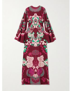 Johanna Ortiz Camino Real Printed Silk-crepe Maxi Dress - Red