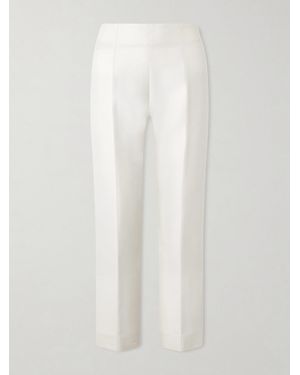 TOTEME Hose Mit Geradem Bein Aus Einer Woll-Seidenmischung - Weiß