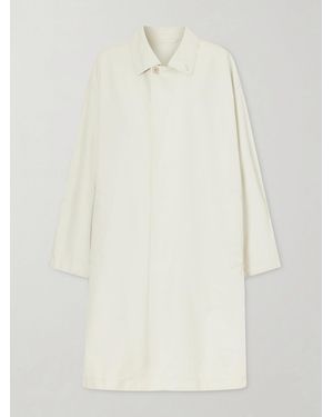 Lemaire Cotton-Gabardine Coat - White