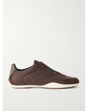 Brunello Cucinelli Shell And Suede Sneakers - Brown