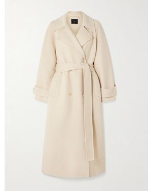 JOSEPH Navarre Belted Wool Coat - Natural