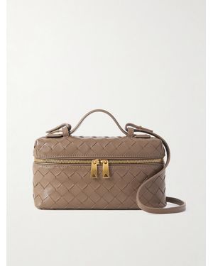 Bottega Veneta Bang Bang Vanity Intrecciato Leather Tote - Brown