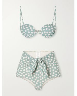 Alaïa Polka-Dot Bikini - Blue