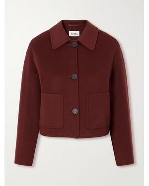 Arma Kerry Double-Face Wool-Face Jacket - Red