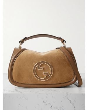トートバッグ GUCCI Caramel Suede And Leather Gucci Blondie Shoulder Bag Gucci Blondie medium shoulder bag in light brown suede