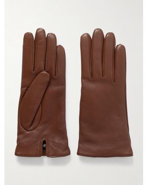 Saint Laurent Handschuhe Aus Leder - Braun